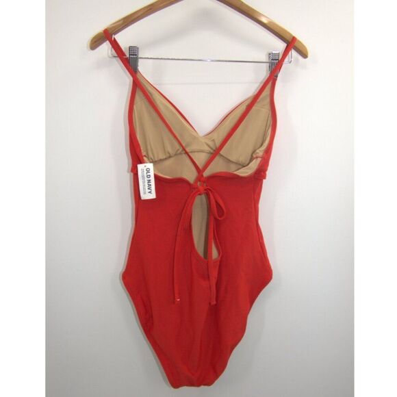 NWT Old Navy Ruffle V-Neck Corazon One Piece Women's One-Piece Swimsuit Size M - Picture 4 of 8
